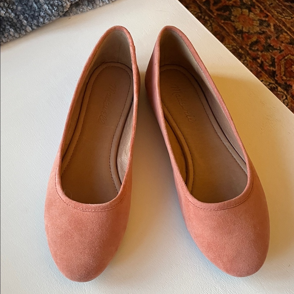 Madewell Coral Suede Ballet Flats 7
